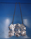 Sterling Silver Liquor Label "Rye" Cast Leaf 2" x 1 1/2" (#6863)