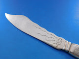 Lap Over Edge Acid Etched Tiffany Sterling Silver Fish Knife Three Birds 7 7/8"