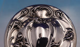 Sterling Silver and Glass Dresser Jar with Roses Gold Washed Interior (#9301)