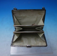 William Kerr Sterling Silver Purse 48" Long Chain #2870 3 1/4" x 2 1/2" (#6038)