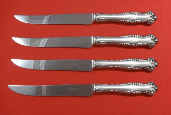 Canterbury by Towle Sterling Silver Steak Knife Set 4pc Large Texas Sized Custom