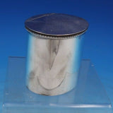 Sterling Silver Handmade Tea Caddy Oval with Hinged Lid and Rope Border (#6689)