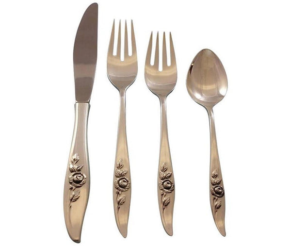 Belle Rose by Oneida Sterling Silver Flatware Set for 6 Service 31 Pieces