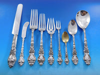 Douvaine by Unger Sterling Silver Flatware Set Service 131 Pieces Dinner Rare