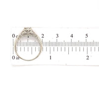 14k White Gold Art Deco .18ct Genuine Natural Diamond Filigree Ring (#J5588)