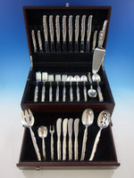 Flower Lane by Oneida Sterling Silver Flatware Set 8 Service 54 pieces