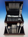 Flower Lane by Oneida Sterling Silver Flatware Set 8 Service 54 pieces