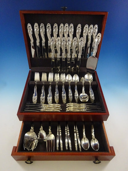Decor by Gorham Sterling Silver Flatware Set For 18 Service 132 Pieces