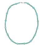 9-10mm Kingman Genuine Turquoise and 6mm Campito Bead Necklace 24 1/4" (#J6760)