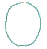 9-10mm Kingman Genuine Turquoise and 6mm Campito Bead Necklace 24 1/4" (#J6760)