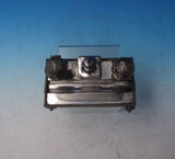 Silverplate Double Inkwell with Owls Glass Eyes 6 1/4" x 4 3/4" c.1910 (#5749)