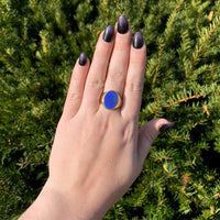14k Yellow Gold Men's Genuine Natural Lapis Ring Size 11.25 Jewelry (#J7065)