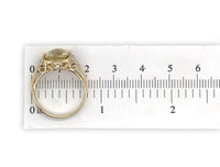 10k Yellow Gold Golden Lemon Genuine Quartz and Diamond Ring Size 7 (#J7085)