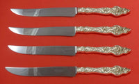 Les Six Fleurs by Reed & Barton Sterling Steak Knife Set Texas Sized Custom