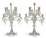 Tiffany and Co Sterling Silver 9-Light Candelabra Set Paris Exposition 1900