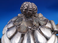 Edward Barnard English Georgian Sterling Silver Tea Set 4pc 3-D Gourds (#7502)