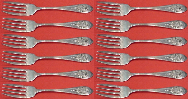 Mount Vernon by Lunt Sterling Silver Salad Fork Set of 12 pcs 6"