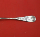 King William Engraved by Tiffany and Co Sterling Silver Berry Spoon Bird Branch