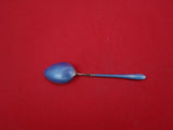 David Andersen Norwegian Sterling Demitasse Spoon vermeil Lt. Blue enamel 3 3/4"