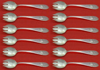 Mount Vernon by Lunt Sterling Silver Ice Cream Fork Set of 12 pcs 6" Custom Made