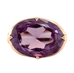 14k Rose Gold Ring with a Color Changing Synthetic Lab-Created Stone (#J7222)
