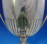 English Georgian Sterling Silver Samovar with Coat of Arms Dogs Flowers (#4051)