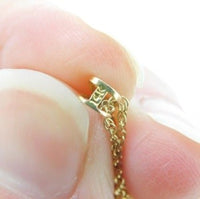 14k Yellow Gold Victorian Genuine Natural Diamond Lavaliere Pendant (#J1916)