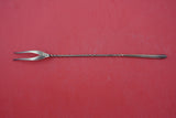 Square Twist by Whiting Sterling Silver Pickle/Olive Fork long 8 3/4"