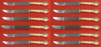 King Edward by Gorham Sterling Silver Steak Knife Custom Set 12 pcs 8 1/2"