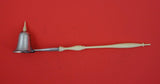 John Hasselbring Sterling Silver Candle Snuffer #17 carved ivory handle 10 7/8"