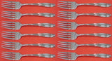 Stradivari by Wallace Sterling Silver Salad Fork Set 12 pieces 6 3/8"