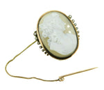 14k Rose Gold Victorian Stone Cameo Pin (#J333)