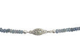 60 Carat TW Genuine Sapphire Ombre Faceted Bead Necklace with 14k Clasp (#J7237)