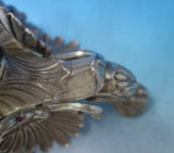 India Silverplate Candelabra 5-Light w/ Shade Lion Feet Heavy 24" x 15" (#5529)