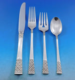 Columbine by Lunt Sterling Silver Flatware Service for 12 Set 61 pieces