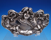 Art Nouveau by Blackinton Sterling Silver Pin Tray w/Woman #1447 5" x 3" (#7982)