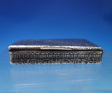 French .800 Silver Box Ornate Chasing w/ Snowflake Medallion GW Interior #6876