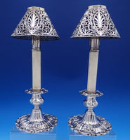 Francis I by Reed and Barton Sterling Silver Candlestick Pair w/ Shades (#8103)