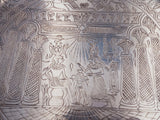 Egyptian Silver Hand Engraved Figural and Hieroglyphic Cookie Plate (#4296)