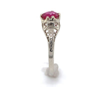 14k Gold Child's or Pinky .67ct Genuine Natural Ruby Filigree Ring Small #J6460