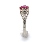 14k Gold Child's or Pinky .67ct Genuine Natural Ruby Filigree Ring Small #J6460