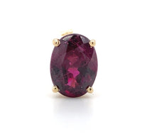 14k Yellow Gold 3.43ct TW Oval Genuine Natural Rhodolite Garnet Earrings #J6107