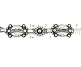 Sterling Mid Century Modernist Bracelet Daisy (#J5486)