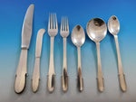 Beaded by Georg Jensen Sterling Silver Flatware Set for 8 Service 56 pcs Dinner
