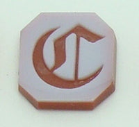 14K Gold Carved Agate Initial Pendant - Various Shapes Personalized New (#J2155)