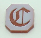 14K Gold Carved Agate Initial Pendant - Various Shapes Personalized New (#J2155)