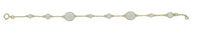 18k Yellow Gold 6.5ct Genuine Natural Moonstone Bracelet Jewelry (#J4560)