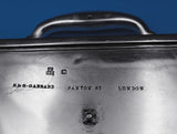 Garrard and Co English Sterling Silver Wood Cigar Box Hinged w/Handles (#8935)