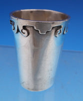 Mexican Sterling Silver Shot Glass Handwrought Bernice Goodspeed Aztec (#7729)