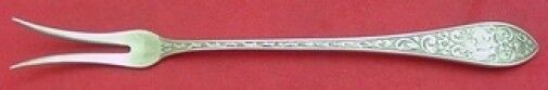 Colonial B Engraved by Whiting Sterling Silver Pickle Fork 2-Tine 6 1/8"